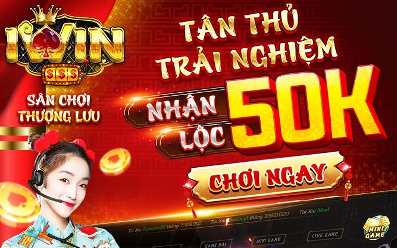 iWin khuyến mãi tân thủ với code 50k nạp đầu